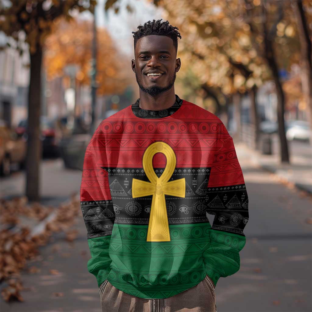 Pan African Ankh Sweatshirt Egyptian Cross