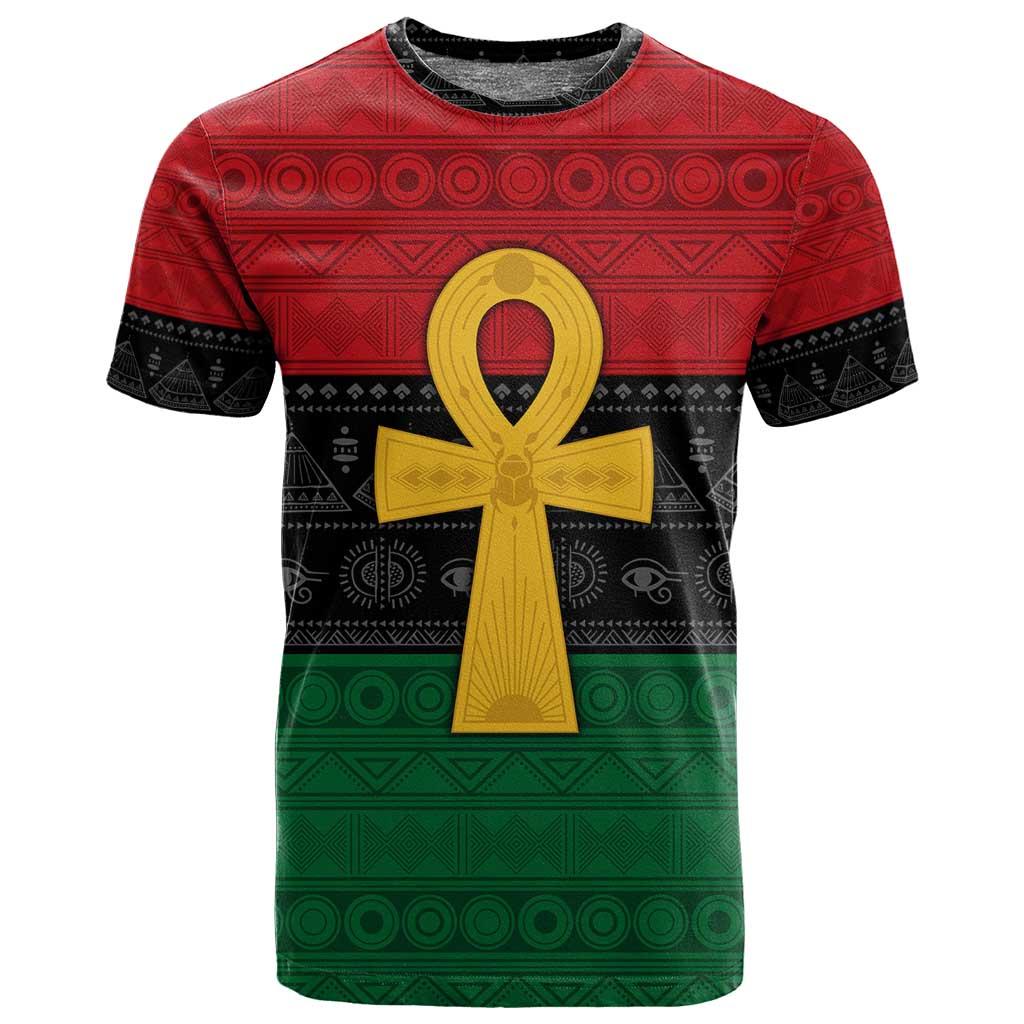 Pan African Ankh T shirt Egyptian Cross