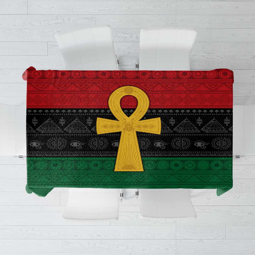 Pan African Ankh Tablecloth Egyptian Cross