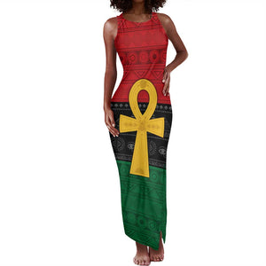 Pan African Ankh Tank Maxi Dress Egyptian Cross