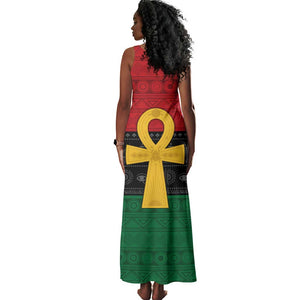 Pan African Ankh Tank Maxi Dress Egyptian Cross