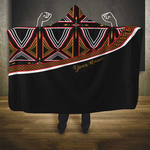 Personalized Bamenda African Hooded Blanket Atoghu Cameroon Print