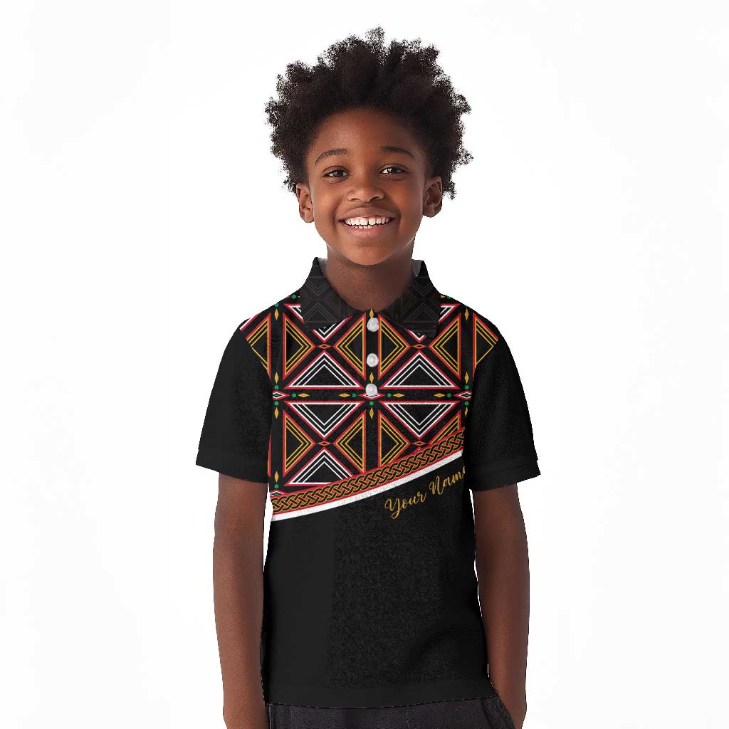 Personalized Bamenda African Kid Polo Shirt Atoghu Cameroon Print