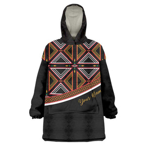 Personalized Bamenda African KId Wearable Blanket Hoodie Atoghu Cameroon Print