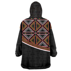 Personalized Bamenda African KId Wearable Blanket Hoodie Atoghu Cameroon Print