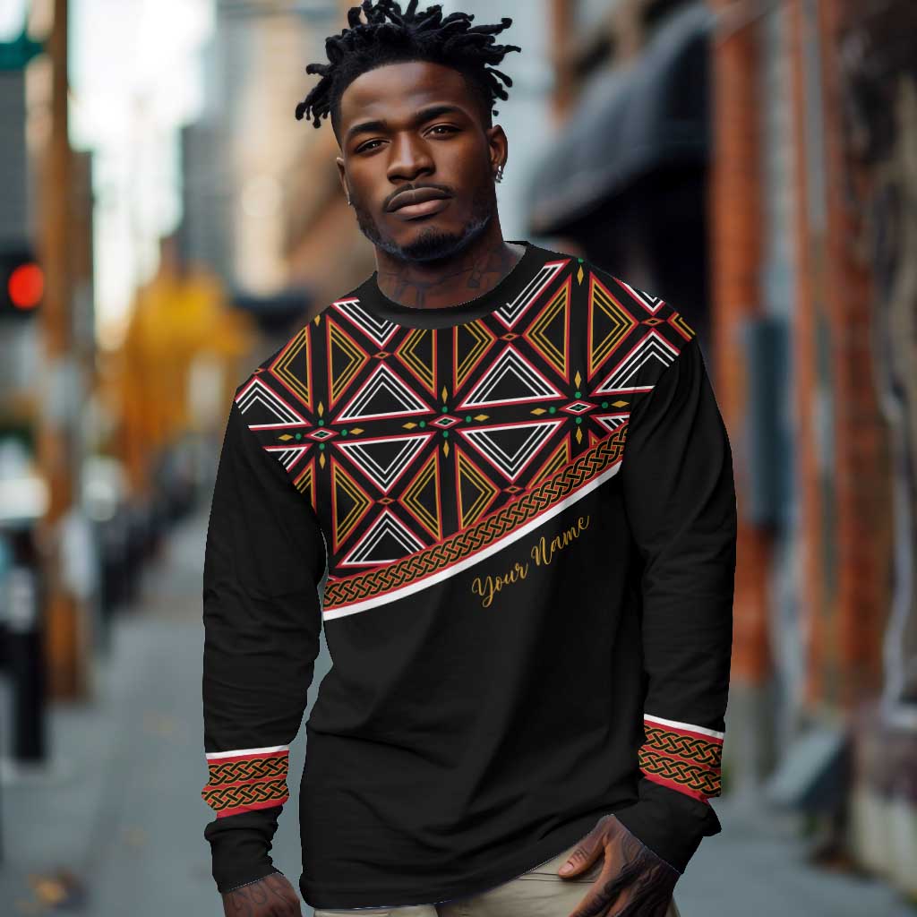 Personalized Bamenda African Long Sleeve Shirt Atoghu Cameroon Print DT02