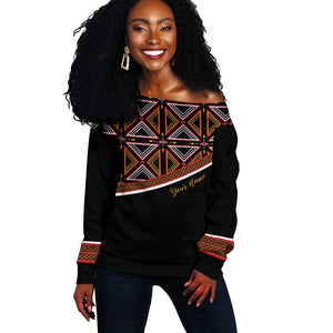 Personalized Bamenda African Off Shoulder Sweater Atoghu Cameroon Print