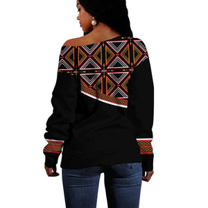 Personalized Bamenda African Off Shoulder Sweater Atoghu Cameroon Print