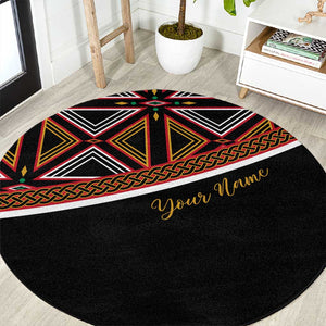 Personalized Bamenda African Round Carpet Atoghu Cameroon Print