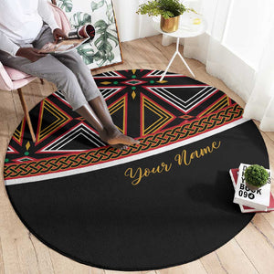 Personalized Bamenda African Round Carpet Atoghu Cameroon Print