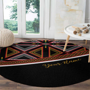 Personalized Bamenda African Round Carpet Atoghu Cameroon Print