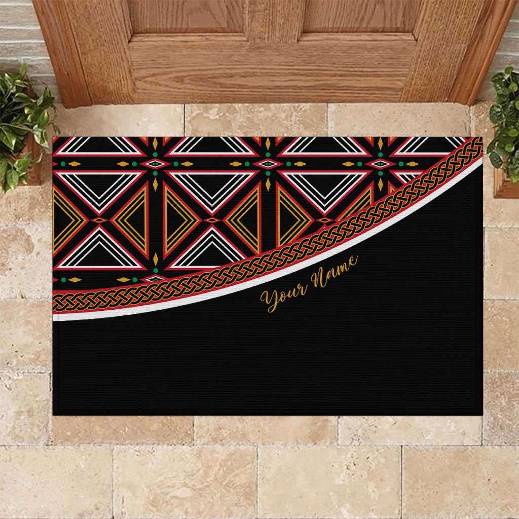 Personalized Bamenda African Rubber Doormat Atoghu Cameroon Print