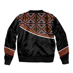 Personalized Bamenda African Sleeve Zip Bomber Jacket Atoghu Cameroon Print