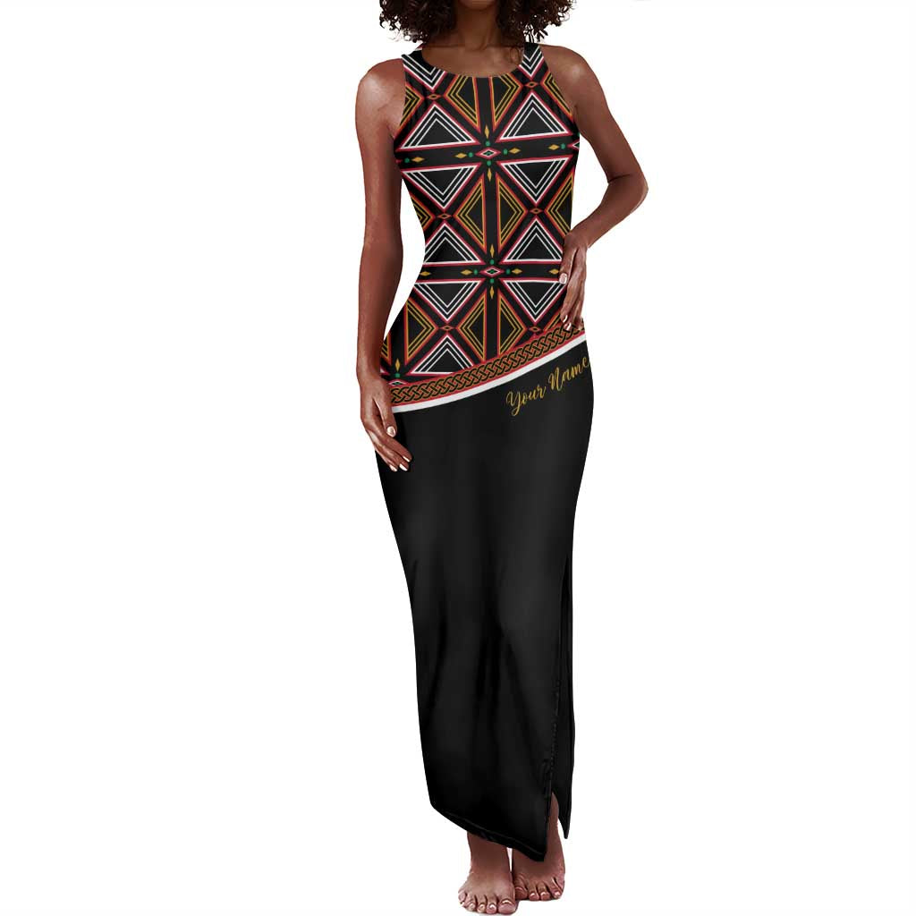 Personalized Bamenda African Tank Maxi Dress Atoghu Cameroon Print