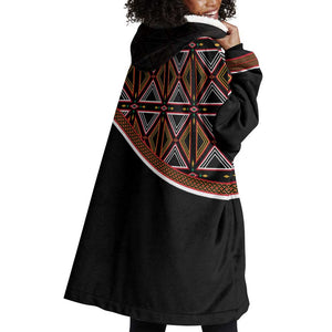 Personalized Bamenda African Wearable Blanket Hoodie Atoghu Cameroon Print