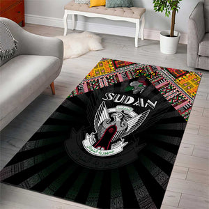Sudan Roots Area Rug African Pride in Fingerprint and Tribal Colors
