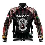 Personalized Sudan Roots Baseball Jacket African Pride in Fingerprint and Tribal Colors
