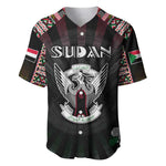 Personalized Sudan Roots Baseball Jersey African Pride in Fingerprint and Tribal Colors