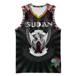 Personalized Sudan Roots Basketball Jersey African Pride in Fingerprint and Tribal Colors DT02