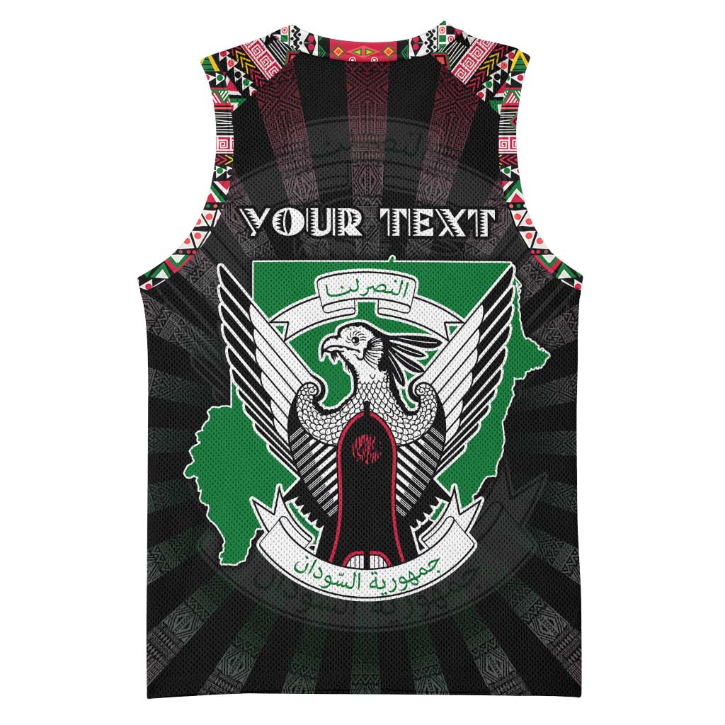 Personalized Sudan Roots Basketball Jersey African Pride in Fingerprint and Tribal Colors DT02