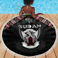 Sudan Roots Beach Blanket African Pride in Fingerprint and Tribal Colors