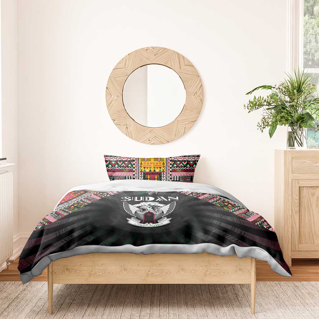 Sudan Roots Bedding Set African Pride in Fingerprint and Tribal Colors