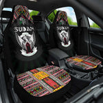Sudan Roots Car Seat Cover African Pride in Fingerprint and Tribal Colors