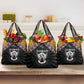 Sudan Roots Grocery Bag African Pride in Fingerprint and Tribal Colors
