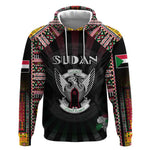 Personalized Sudan Roots Hoodie African Pride in Fingerprint and Tribal Colors
