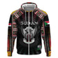 Personalized Sudan Roots Hoodie African Pride in Fingerprint and Tribal Colors