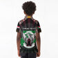 Personalized Sudan Roots Kid Polo Shirt African Pride in Fingerprint and Tribal Colors