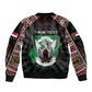 Personalized Sudan Roots Sleeve Zip Bomber Jacket African Pride in Fingerprint and Tribal Colors