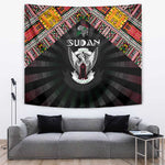 Sudan Roots Tapestry African Pride in Fingerprint and Tribal Colors