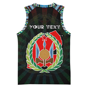 Personalized Djibouti Roots Basketball Jersey African Pride in Fingerprint and Tribal Colors DT02