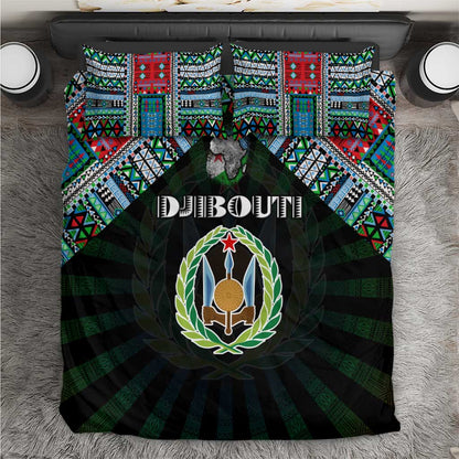 Djibouti Roots Bedding Set African Pride in Fingerprint and Tribal Colors