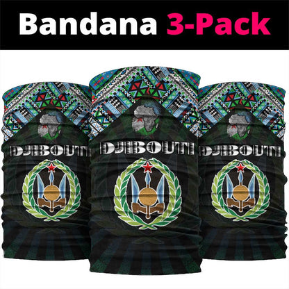 Djibouti Roots Neck Gaiter African Pride in Fingerprint and Tribal Colors DT02