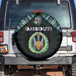 Djibouti Roots Spare Tire Cover African Pride in Fingerprint and Tribal Colors