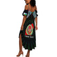 Personalized Djibouti Roots Summer Maxi Dress African Pride in Fingerprint and Tribal Colors