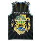 Personalized Gabon Roots Basketball Jersey African Pride in Fingerprint and Tribal Colors DT02
