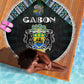Gabon Roots Beach Blanket African Pride in Fingerprint and Tribal Colors