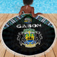 Gabon Roots Beach Blanket African Pride in Fingerprint and Tribal Colors