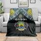 Gabon Roots Blanket African Pride in Fingerprint and Tribal Colors