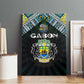 Gabon Roots Canvas Wall Art African Pride in Fingerprint and Tribal Colors