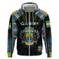 Personalized Gabon Roots Hoodie African Pride in Fingerprint and Tribal Colors