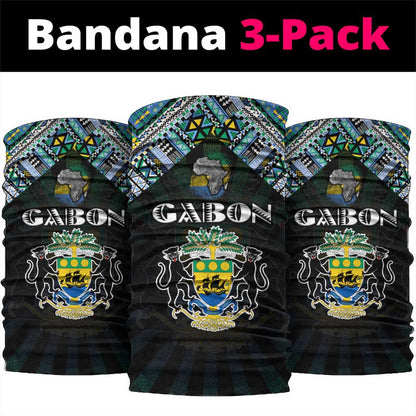 Gabon Roots Neck Gaiter African Pride in Fingerprint and Tribal Colors DT02