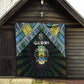 Gabon Roots Quilt African Pride in Fingerprint and Tribal Colors