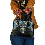 Gabon Roots Shoulder Handbag African Pride in Fingerprint and Tribal Colors