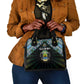 Gabon Roots Shoulder Handbag African Pride in Fingerprint and Tribal Colors