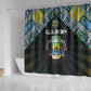 Gabon Roots Shower Curtain African Pride in Fingerprint and Tribal Colors