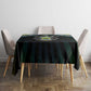 Gabon Roots Tablecloth African Pride in Fingerprint and Tribal Colors